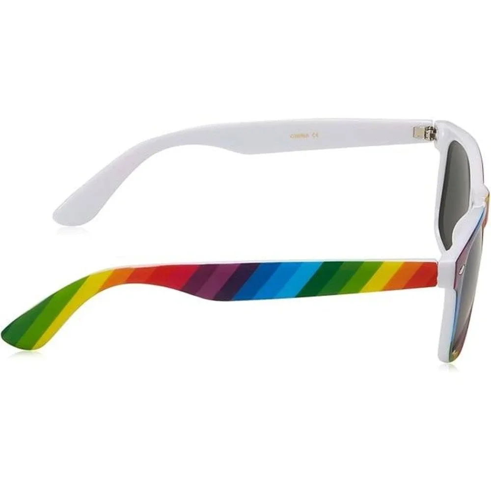 NEW Rainbow Stripe‎ Wayfarer Style Sunglasses UV Protection
